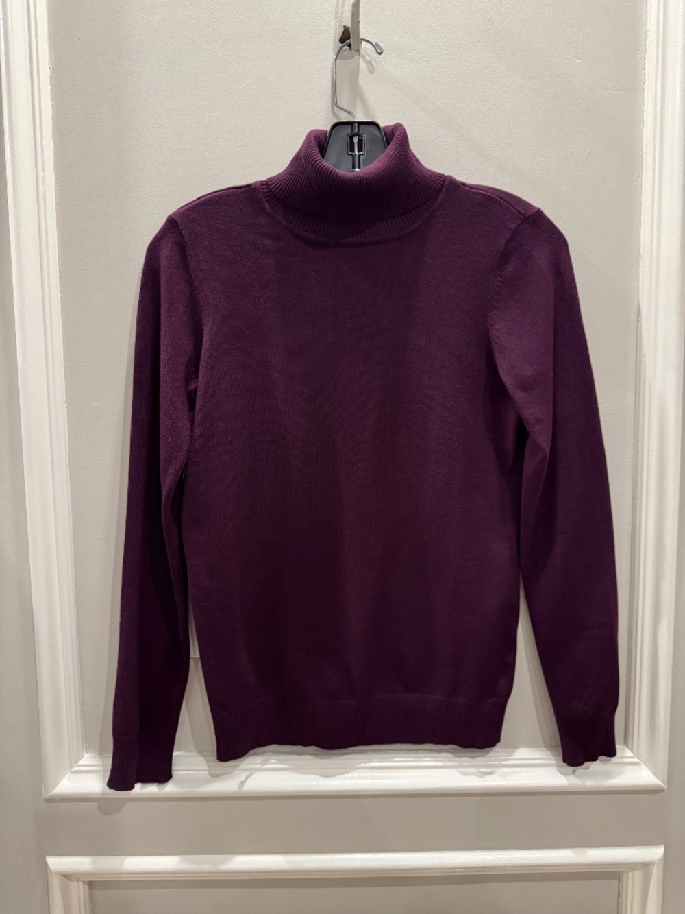 Calvin Klein Plum Purple Turtleneck Knit Sweater Size XS